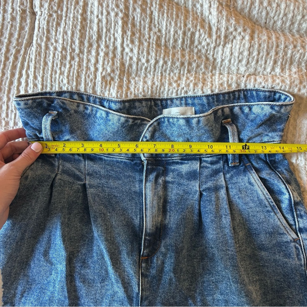 Sezane Austin Trousers in Bleached Blue Denim Size 4 - Picture 5 of 6